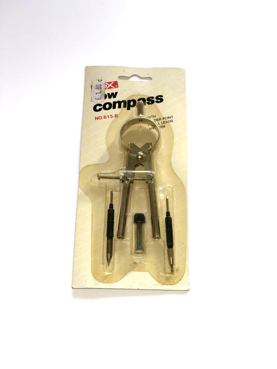 Picture of 615B-BOW COMPASS WITH DIVIDER POINT REFILL LEADS AND PEN